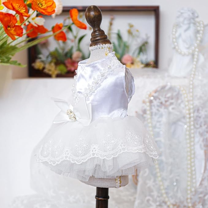 Fashion Sweet Puppy Dog Blingbling Princess Skirt Pet Dog Lace Cake Camisole - Image 2