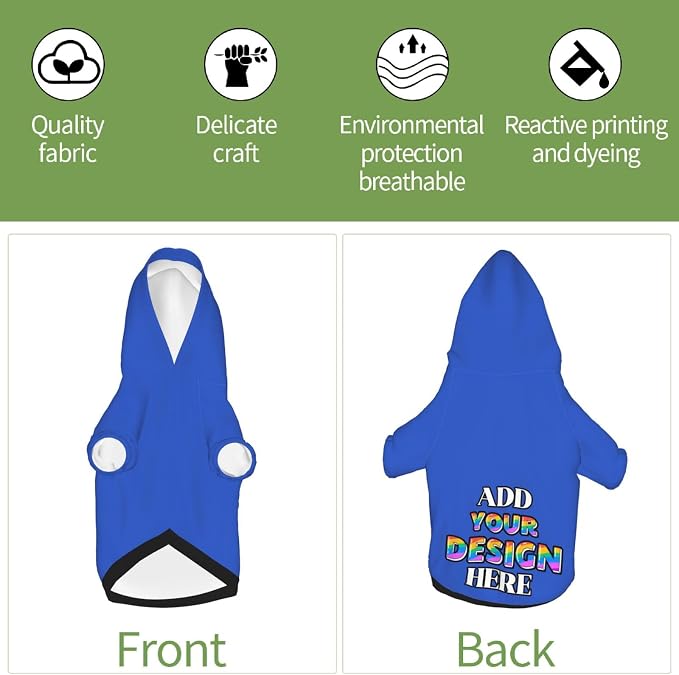 Personalized Dog Hoodie Custom Hooded Pet Warm Pullover Sweatshirt - Image 5