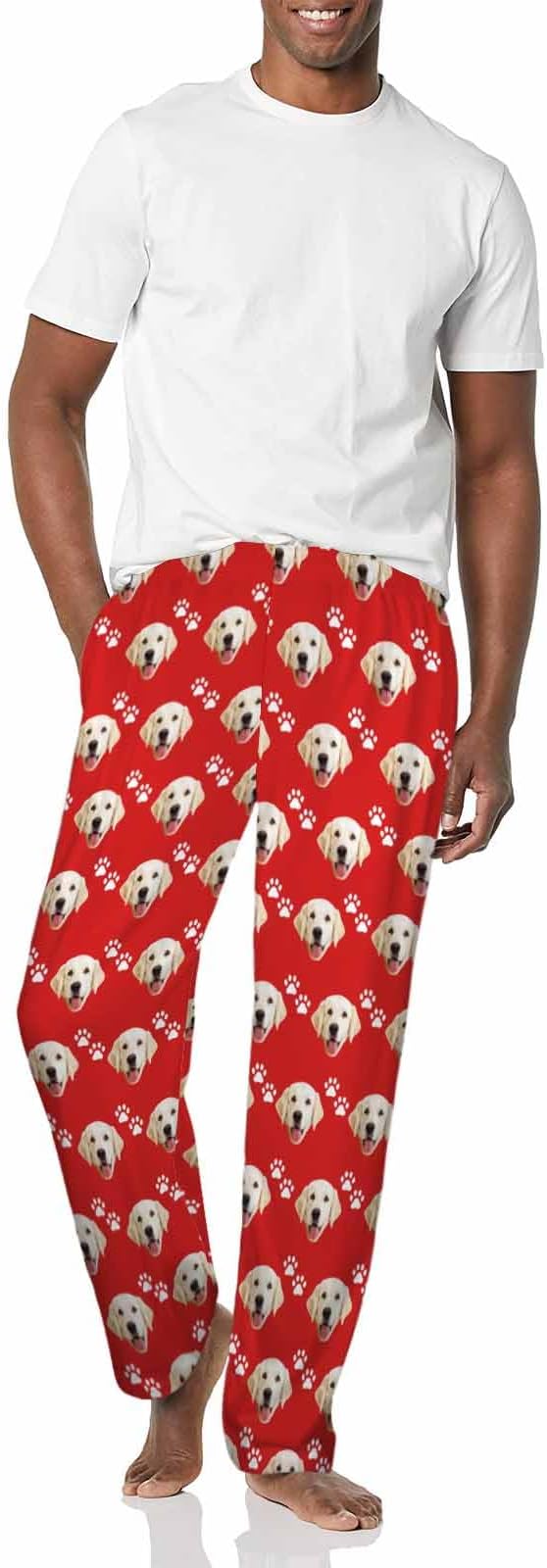 MyPupSocks Custom Pajama Pants for Pet Lover, Personalized Photo Face Printed - Image 4