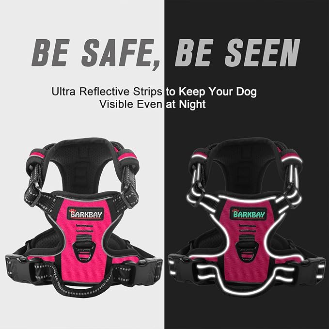 BARKBAY No Pull Dog Harness Front Clip Heavy Duty Reflective Easy Control Handle - Image 5