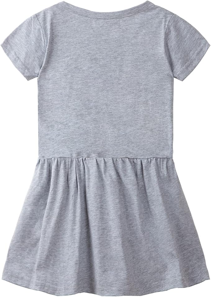 Mud Kingdom Little Girls Dresses Cotton Summer Holiday Cute Cat Dress Short - Image 3