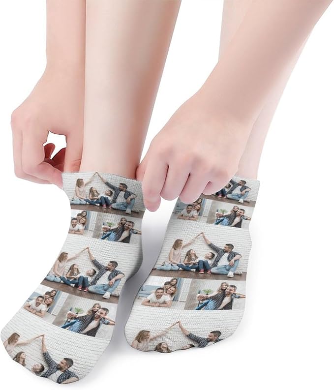 Personalized Ankle Socks with Face Custom Photo Socks Low Cut Ankle Socks - Image 5