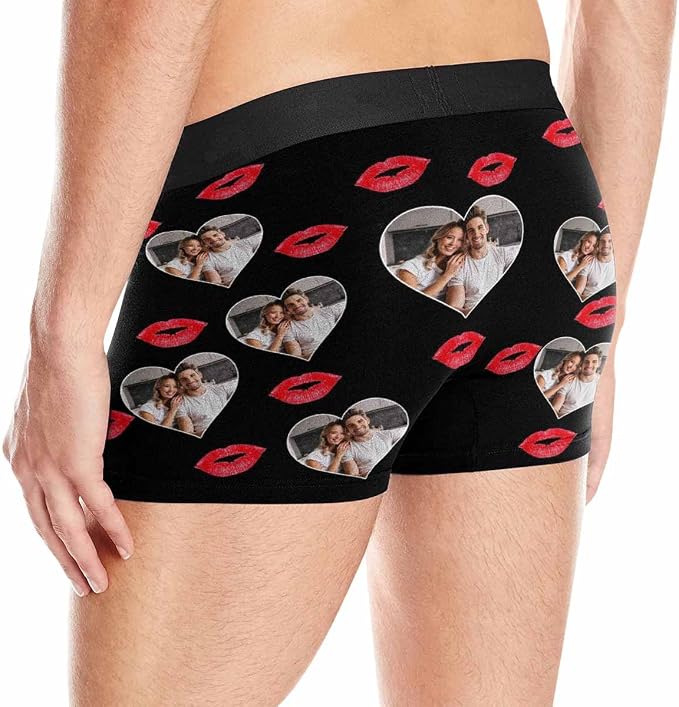 M YESCUSTOM Custom Faces Funny Short Briefs Gift - Image 4
