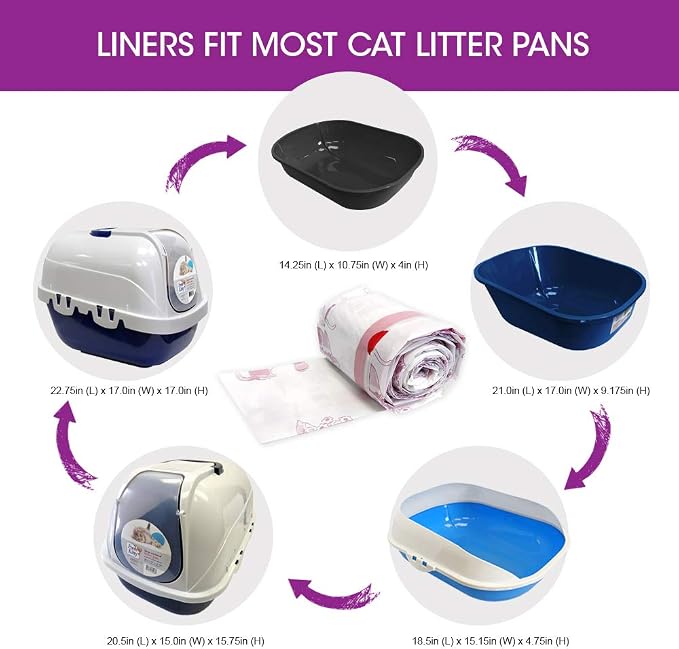 80 Count Fresh Kitty Litter Box Liners Super Thick, Easy Clean Up Jumbo - Image 5
