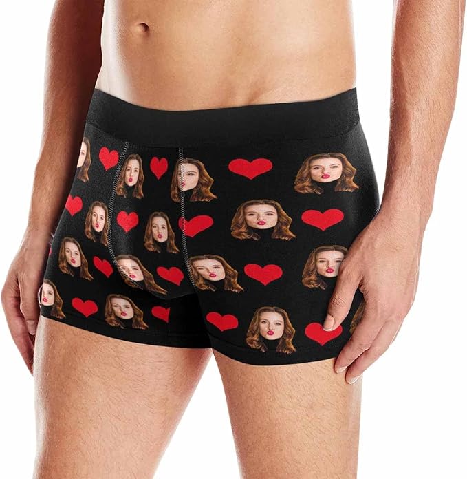 M YESCUSTOM Custom Faces Funny Short Briefs Gift - Image 2