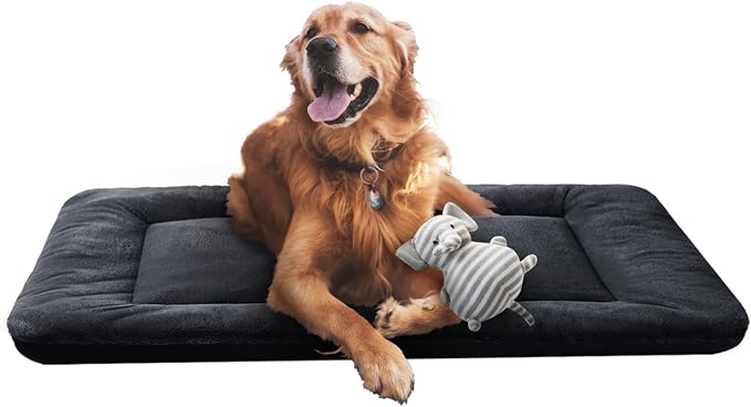 Dog Beds Crate Pad for Medium/Large Dogs Fit Dog Crates, Washable & Anti-Slip by VERZEY