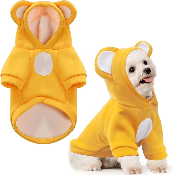 Small Dog Hoodie Soft Warm Fleece Fall Winter Dog Clothes Cute Puppy Sweaters by HRTTSY