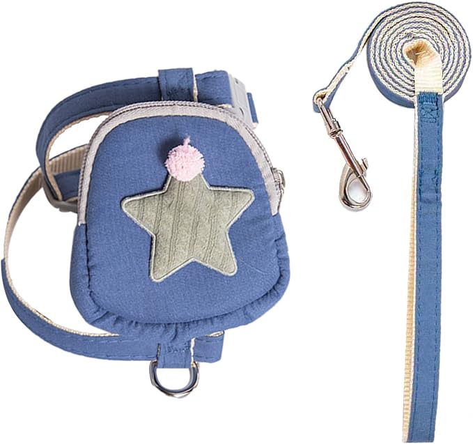 Pet Harness Leash Set, Cute Backpack Cat Vest Belt Leash Snap Design Pet by Zerodis
