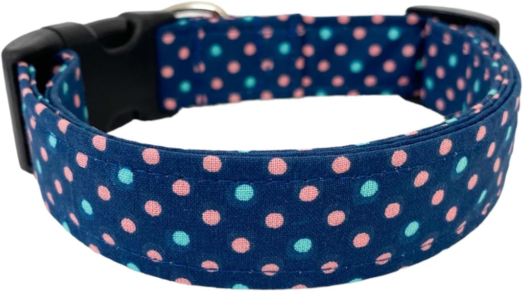 Blue Polka Dots Dog Collar - Image 3