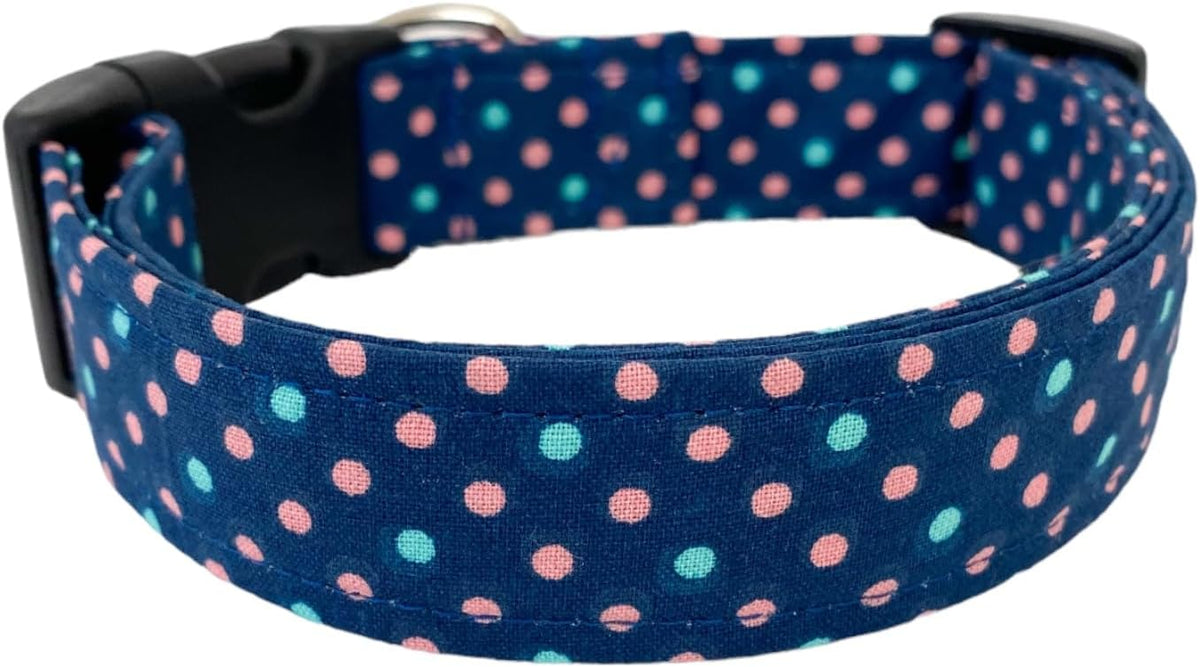 Blue Polka Dots Dog Collar - Image 3