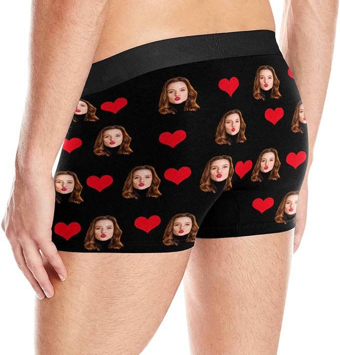 M YESCUSTOM Custom Faces Funny Short Briefs Gift - Image 5
