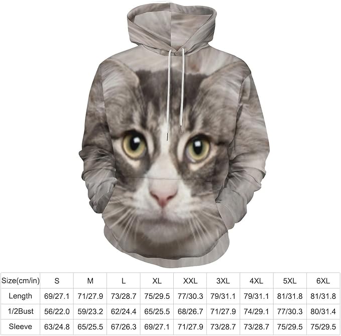 Artsadd Custom Face Unisex athletic Pockets Sweatshirt Loose Hoodie Custom - Image 2