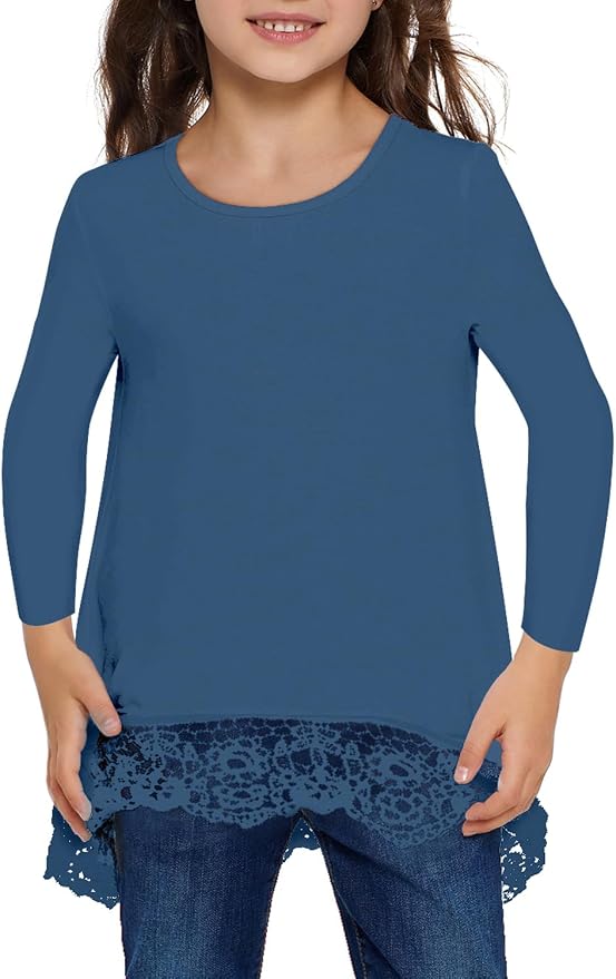 storeofbaby Girls Casual Tunic Tops Short Sleeve Loose Soft Blouse T-Shirt - Image 3