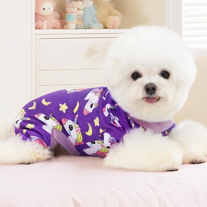 XPUDAC 4 Pieces Dog Pajamas for Large Dogs Pjs Clothes Puppy Onesies Outfits - Image 6