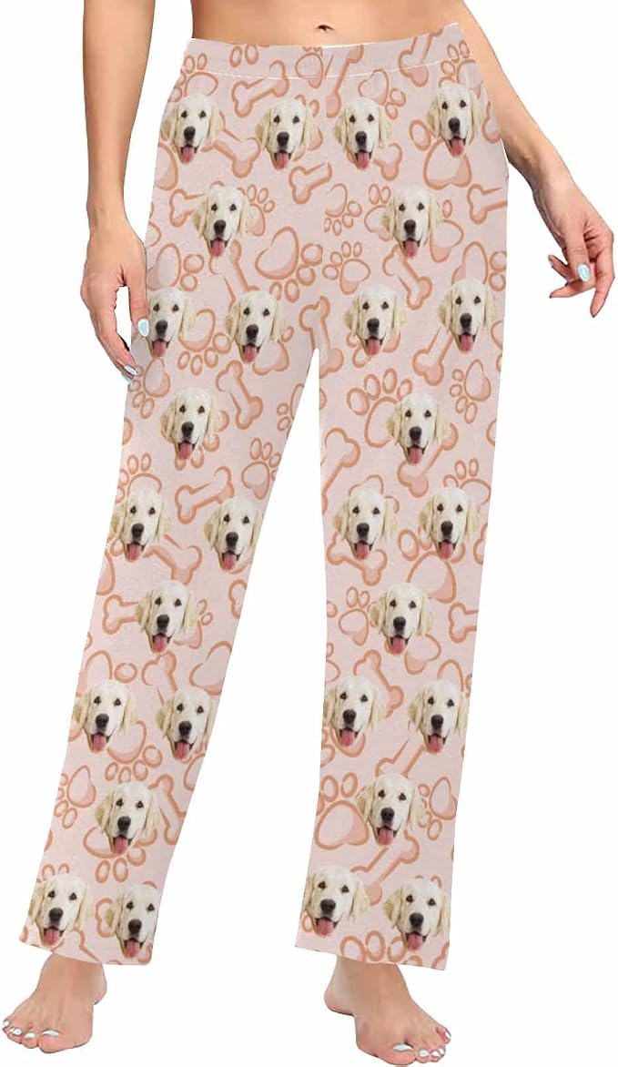 Custom Face Pajamas Pants Personalized Nightwear Bottoms by MyPupSocks