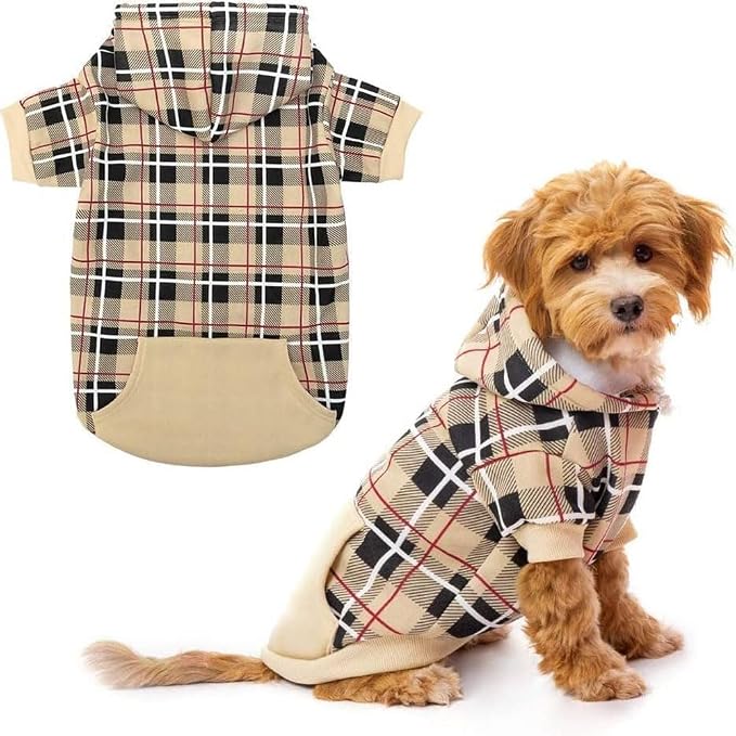EXPAWLORER Plaid Dog Hoodie by EXPAWLORER