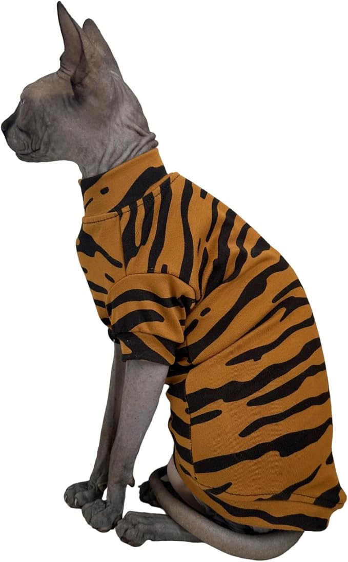 Limited Edition Sphynx Cat Cotton T-Shirts Hairless Cat Sweatshirt Pet Kitten - Image 5