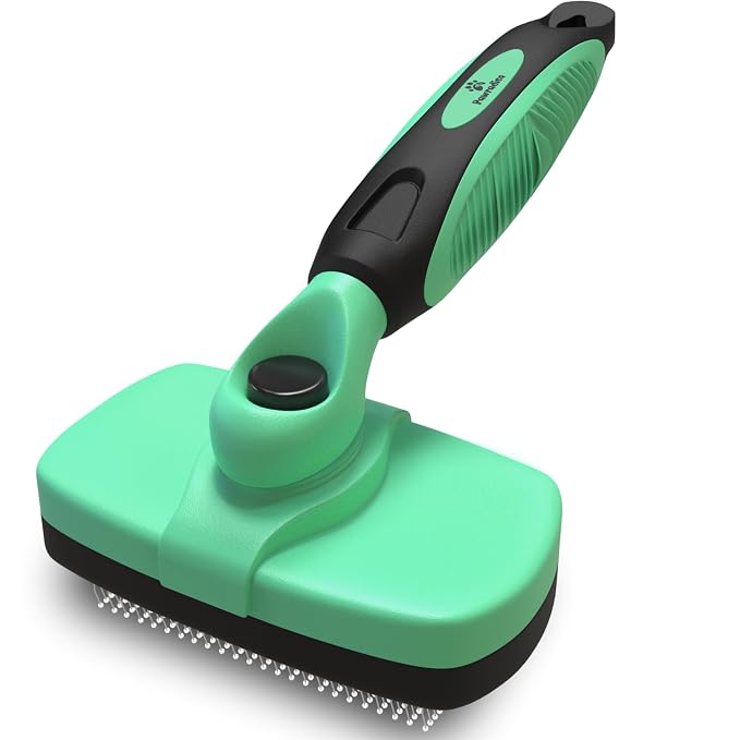 Deshedding Dog Brush for Shedding – Self Clean Cat Brush Deshedding & Grooming by Pawradise