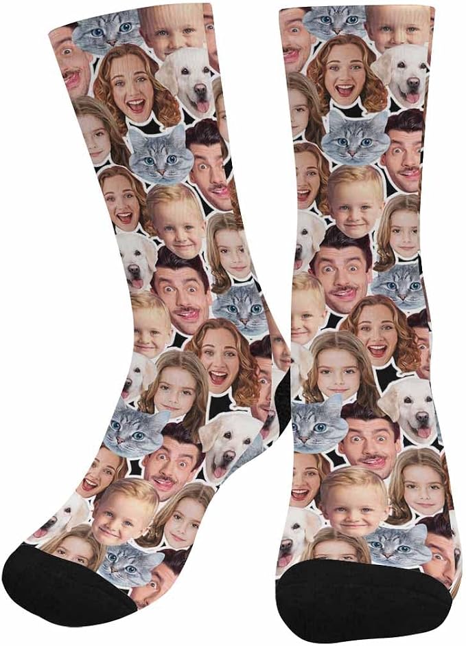 Artsadd Custom Face Socks for Dad Fathers Day Gift Novelty Personalized Photo - Image 4