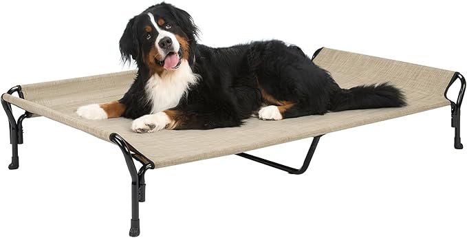 Veehoo Cooling Elevated Dog Bed, Guardrail Raised Pet Cot, Indoor & Outdoor XXL by Veehoo