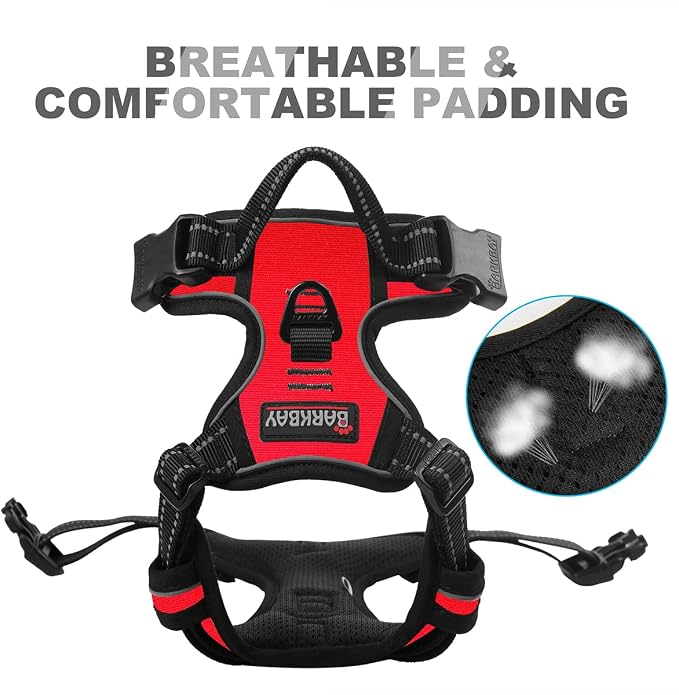 BARKBAY No Pull Dog Harness Front Clip Heavy Duty Reflective Easy Control Handle - Image 7