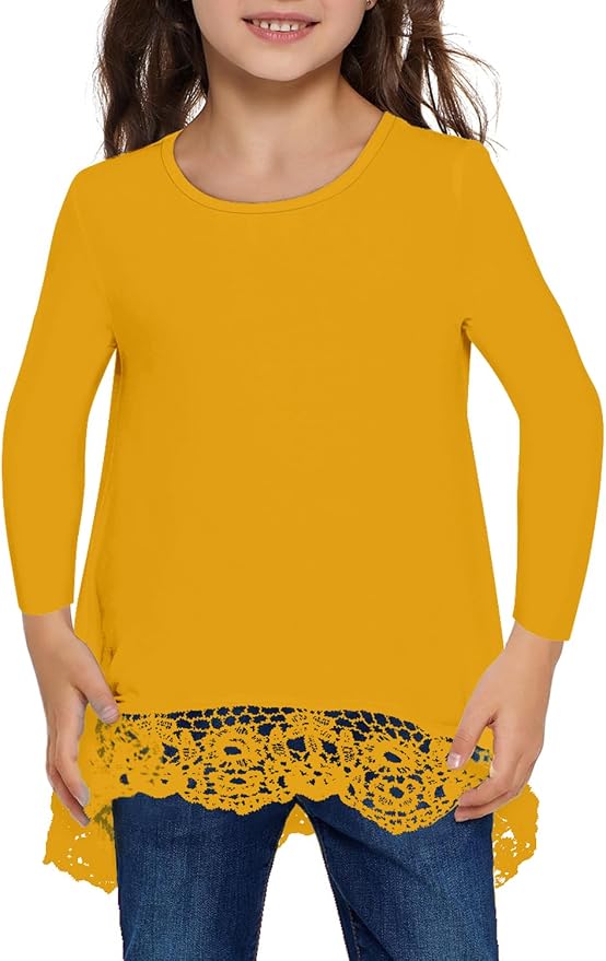 storeofbaby Girls Casual Tunic Tops Short Sleeve Loose Soft Blouse T-Shirt - Image 3