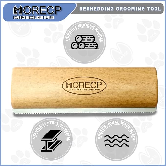 8 in Deshedding Grooming Tool for Horses, Dogs & Cats, Horses Brush Durable - Image 2