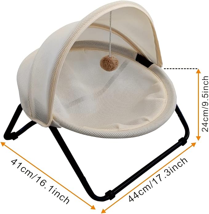 Cat Bed, Pet Hammock Bed for Cats and Dogs, Comfortable and Breathable Elevated - Image 3