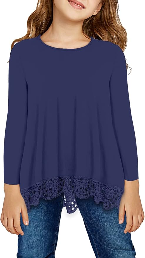 storeofbaby Girls Casual Tunic Tops Short Sleeve Loose Soft Blouse T-Shirt by storeofbaby