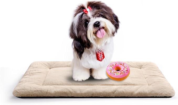 Dog Beds Crate Pad for Small Dogs Ultra Soft Dog Crate Bed Washable & Anti-Slip by VERZEY