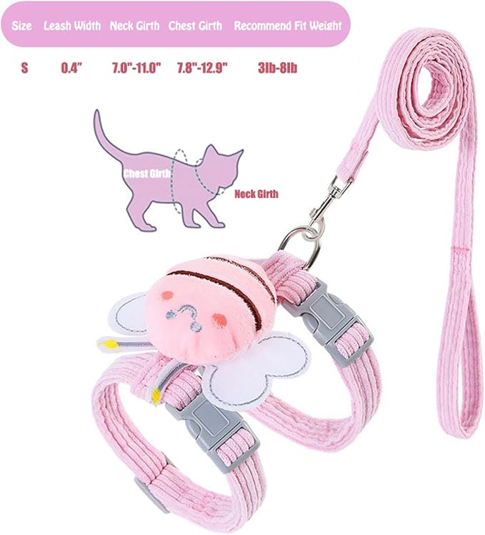 Cat Harness and Leash Set for Outdoor Travel Walking Escape Proof Soft Safe - Image 2