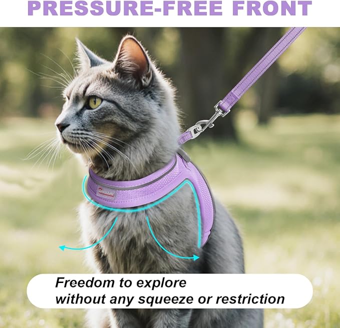 Cat Harness and Leash Set, Escape Proof Kitten Harness, Step in Adjustable Soft - Image 4