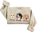 NAZENTI Embroidered Dog Sweatshirt Personalized Pet Photo Hoodie Custom Pet by Nazenti