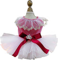 Fashion Sweet Puppy Dog Blingbling Princess Skirt Pet Dog Lace Cake Camisole by MaruPetyourkidsfriends