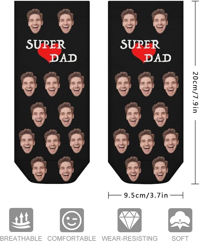 Personalized Ankle Socks with Face Custom Photo Socks Low Cut Ankle Socks - Image 2