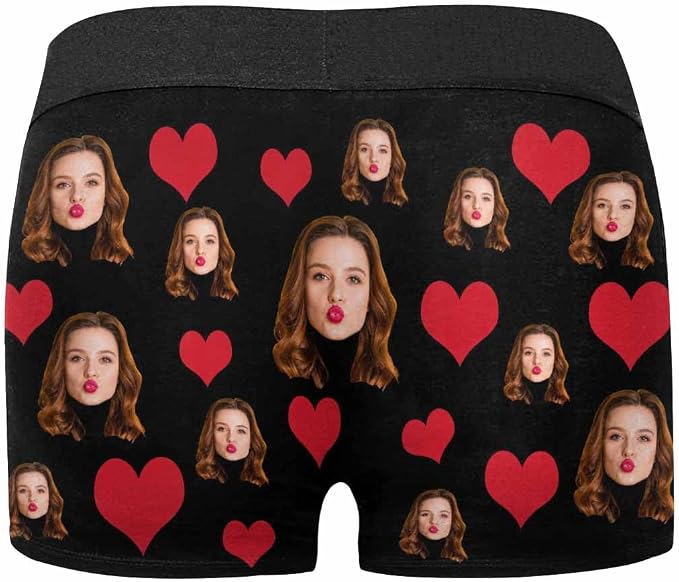 M YESCUSTOM Custom Faces Funny Short Briefs Gift - Image 7