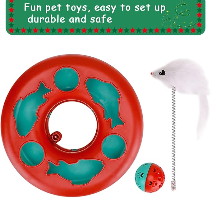 Pawzone Cat Toys, Cat Toys for Indoor Cats, Interactive Kitten Toys Roller - Image 3