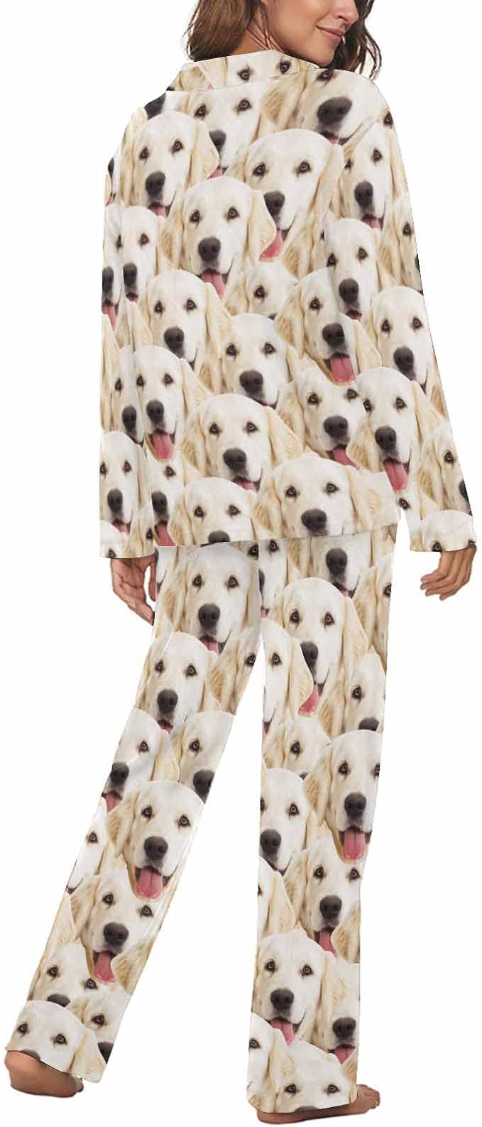 MyPupSocks Custom Face Pajamas for Women Set, Personalized Photo Long Sleepwear - Image 2
