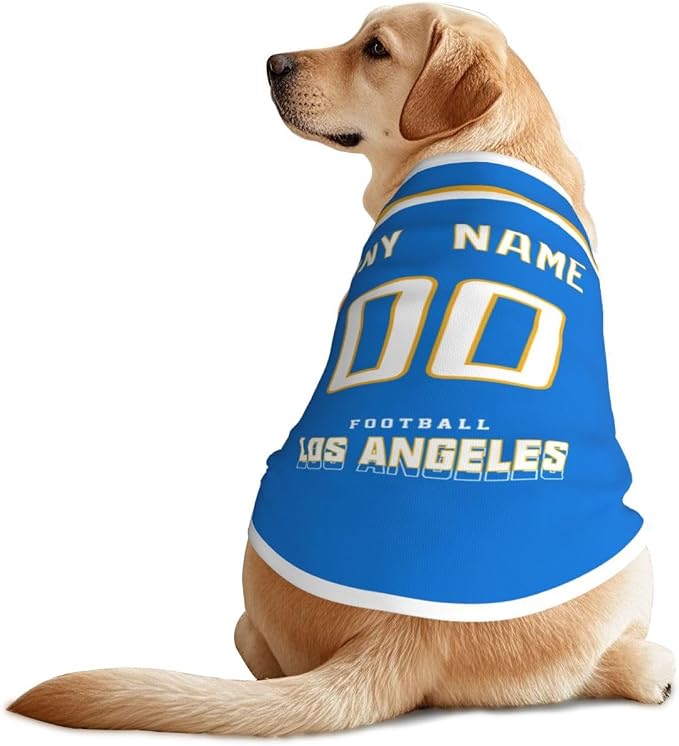 Los Angeles Custom Pet Jersey Dog Clothes Jersey Various Sizes Customized Any by EaunyVerat