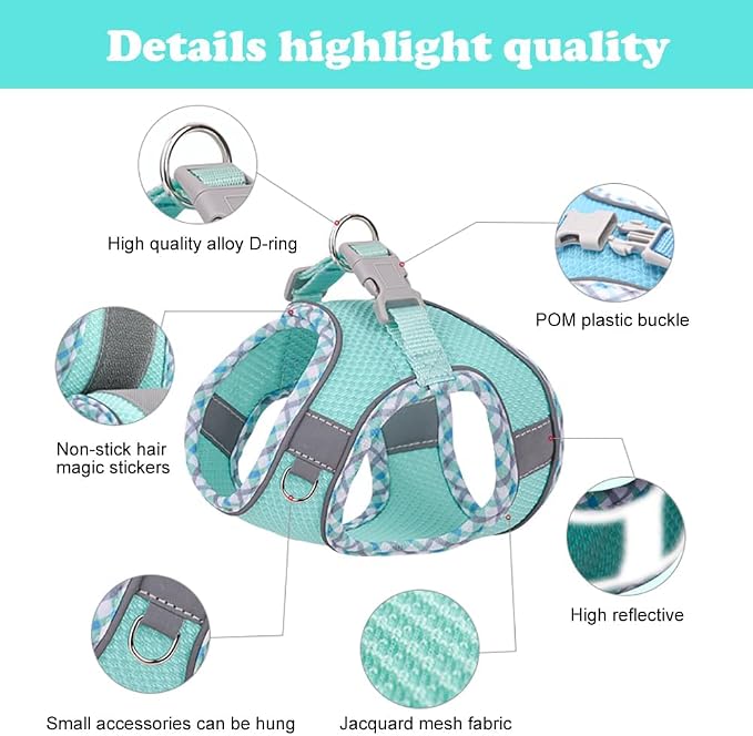 Dog Harness and Leash Set, No Pull Adjustable Reflective Pet Harness - Image 6