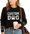 Custom Dog Knit Sweater for Women Personalized Pet Paw Print Pullover Dog Mom by GrewearFashion