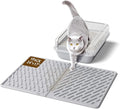 Cat Litter Mat with Grooves & Raised Edge, Urineproof/Waterproof, Litter by Kaxionage