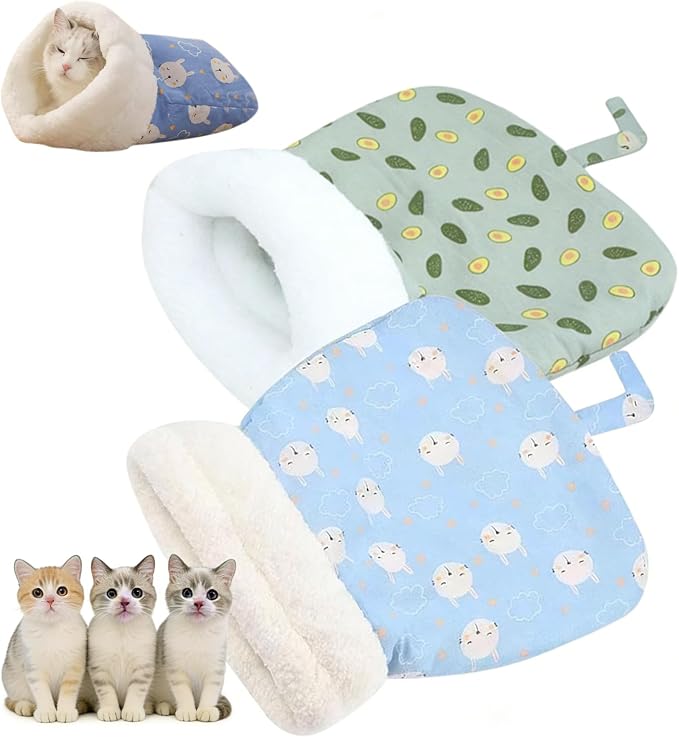 2PC Cat Sleeping Bag for Indoor Cats, Cat Sleeping Bag, Cozy Pet Nest for Cats by Unknown