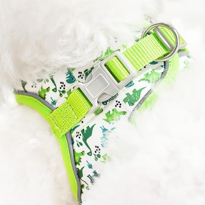 Step in Dog Harness and Leash Set, Flower Adjustable Easy Walk Puppy Harnesses - Image 3