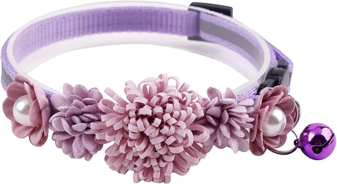 2 Pack Cat Collar Pink Floral - Image 8