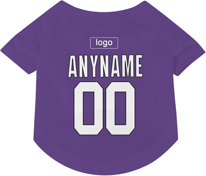 Custom Pet Dog Baseball Jersey Personalized Dog&Cat Jersey Printed Text Logo - Image 2