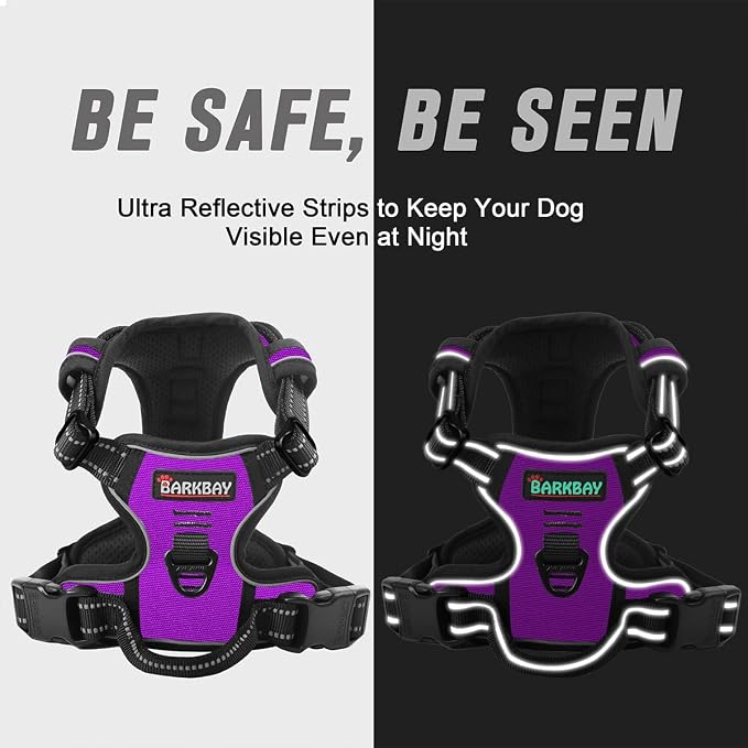 BARKBAY No Pull Dog Harness Front Clip Heavy Duty Reflective Easy Control Handle - Image 5