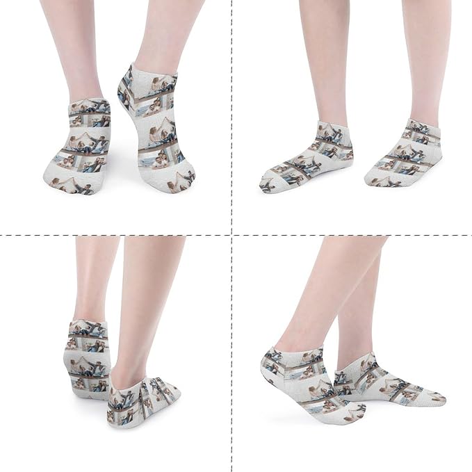 Personalized Ankle Socks with Face Custom Photo Socks Low Cut Ankle Socks - Image 2