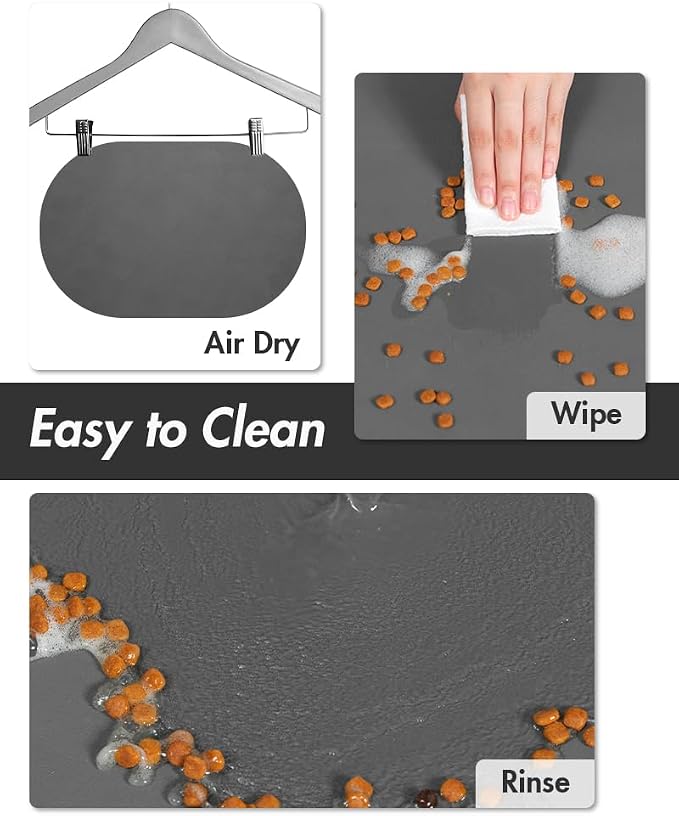 Absorbent Dog Food Mat-Dog Mat for Food and Water Bowl, Quick Dry Pet Food Mat - Image 4