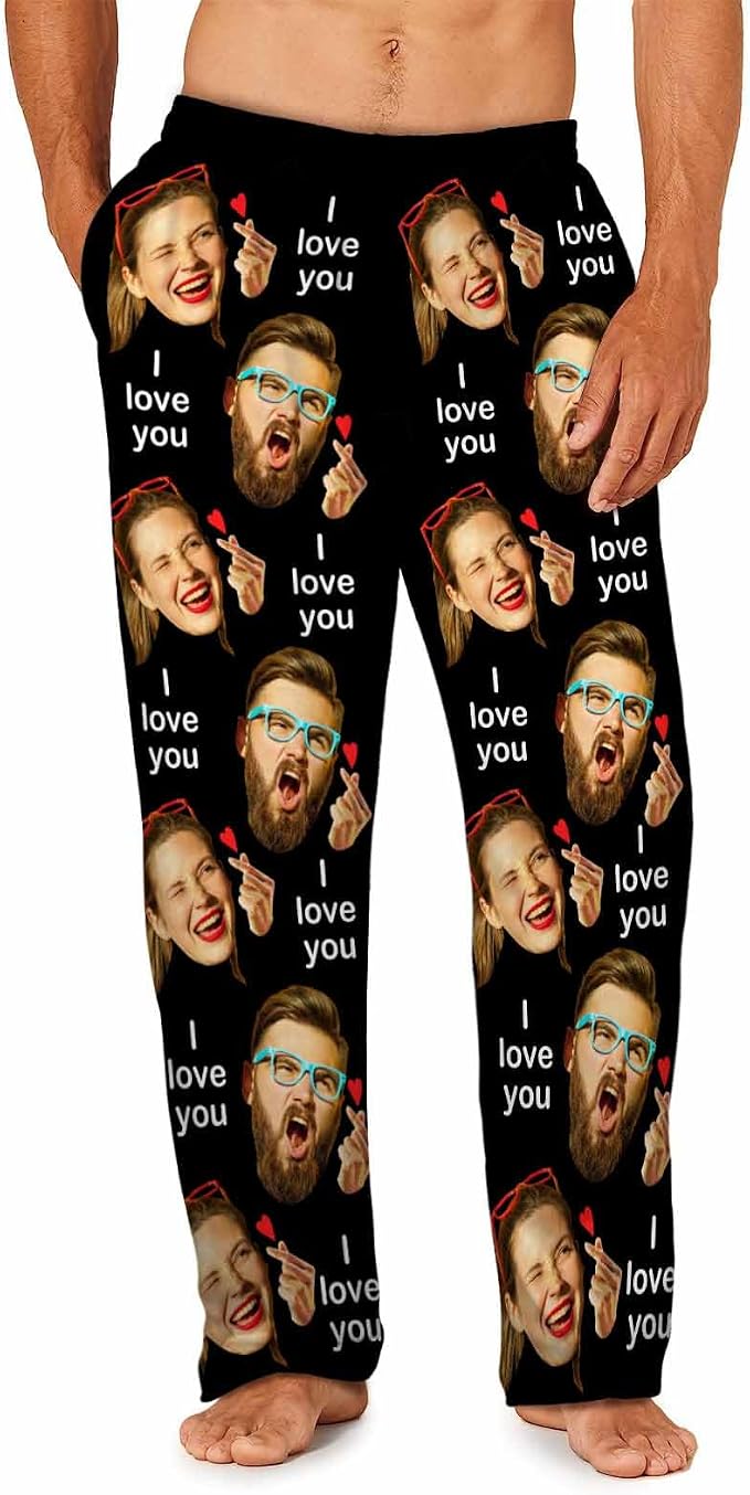 MyPupSocks Custom Pajama Pants for Pet Lover, Personalized Photo Face Printed - Image 2